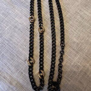 Stella & Dot Hematite Link Chain Necklace